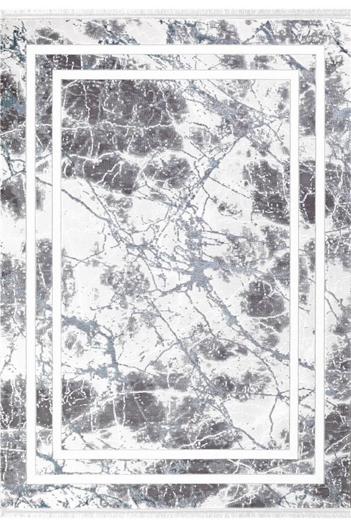 Padişah PN008 Beyaz 12 mm Akrilik Yumuşak Yıkanabilir Kalın Kaymaz Dikdörtgen Makine Dokuma Salon Halısı 100x300 cm
