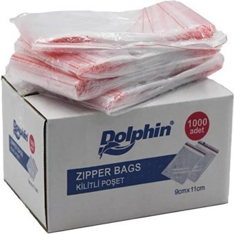 Dolphin Küçük Kilitli 9x11 Buz Dolabı Poşeti 1000 Adet