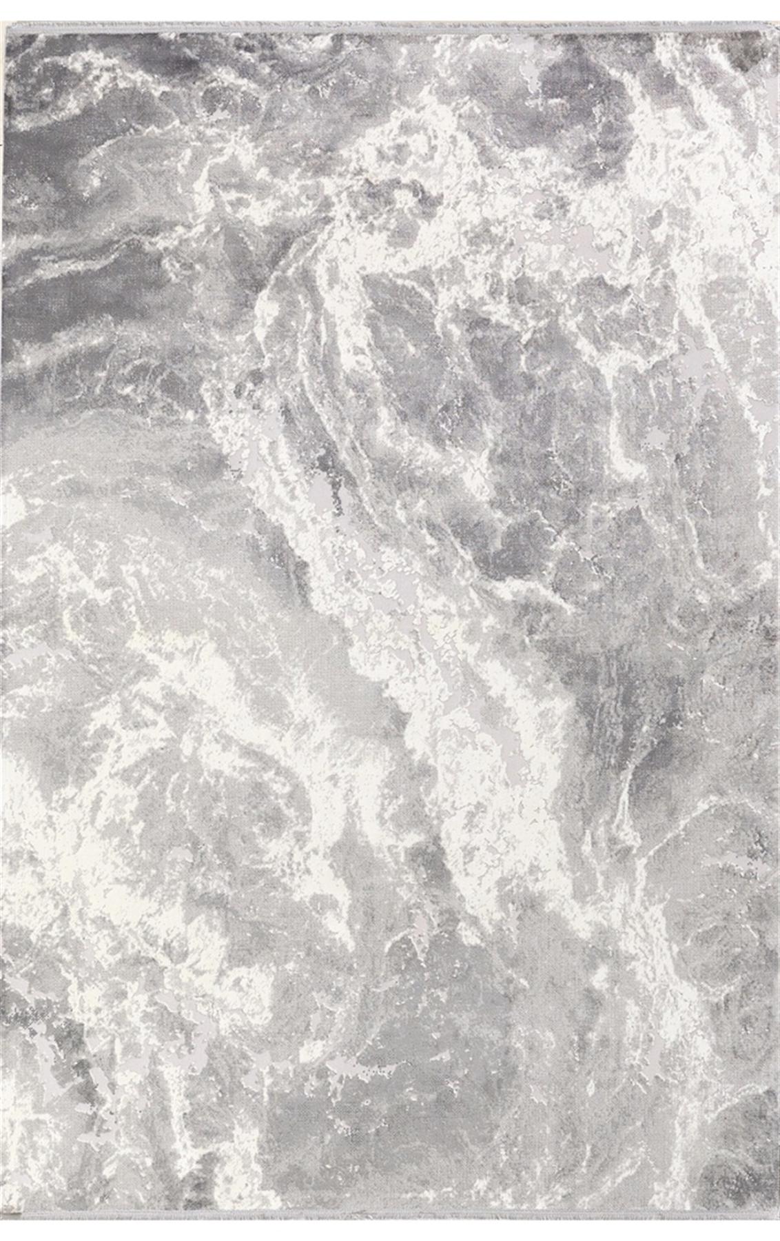Dinarsu Cobalt 31868 Gri 7 mm Akrilik Silinebilir Yıkanabilir Orta Kaymaz Dikdörtgen Makine Dokuma Salon Halısı 120x180 cm