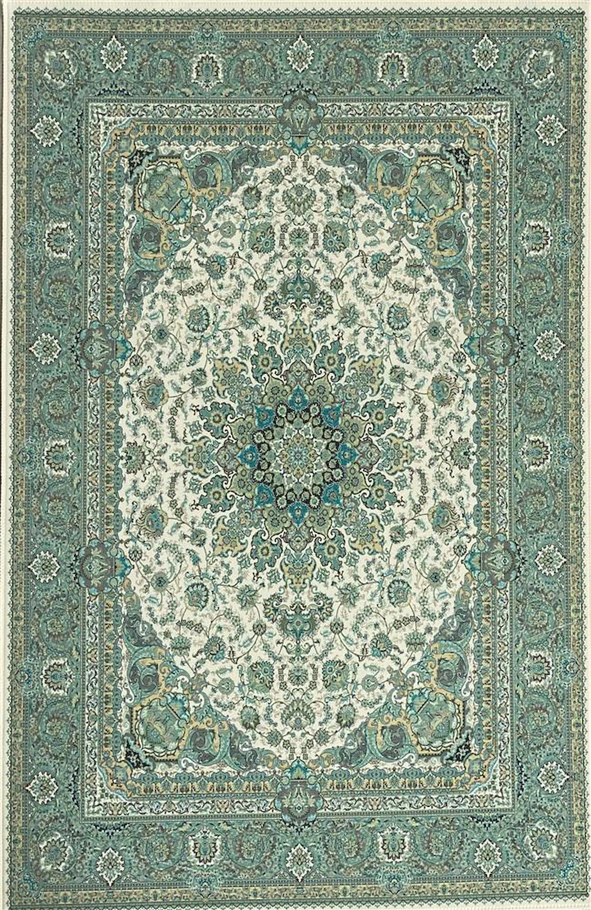 Carpettex Yeşil 8 mm Bambu Yıkanabilir İnce Kaymaz Jüt Taban Dikdörtgen Makine Dokuma Salon Halısı 80x500 cm