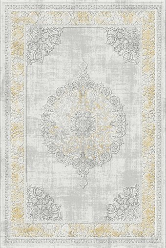 Kreasyon Halı Hesna A0012 Gri 9 mm Akrilik Yıkanabilir Kalın Kaymaz Pamuk Taban Dikdörtgen Makine Dokuma Salon Halısı 200x300 cm