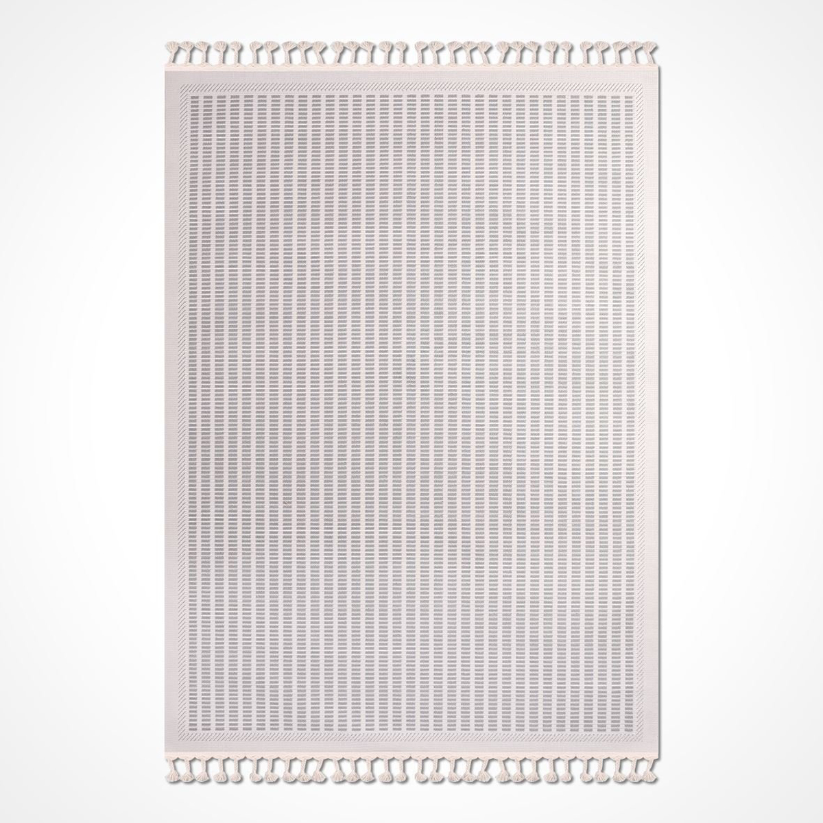 Crea Halı Liza 18554 Krem 10 mm Polyester Toz Tutmaz Yıkanabilir Orta Geometrik Dikdörtgen Makine Dokuma Salon Halısı 100x200 cm