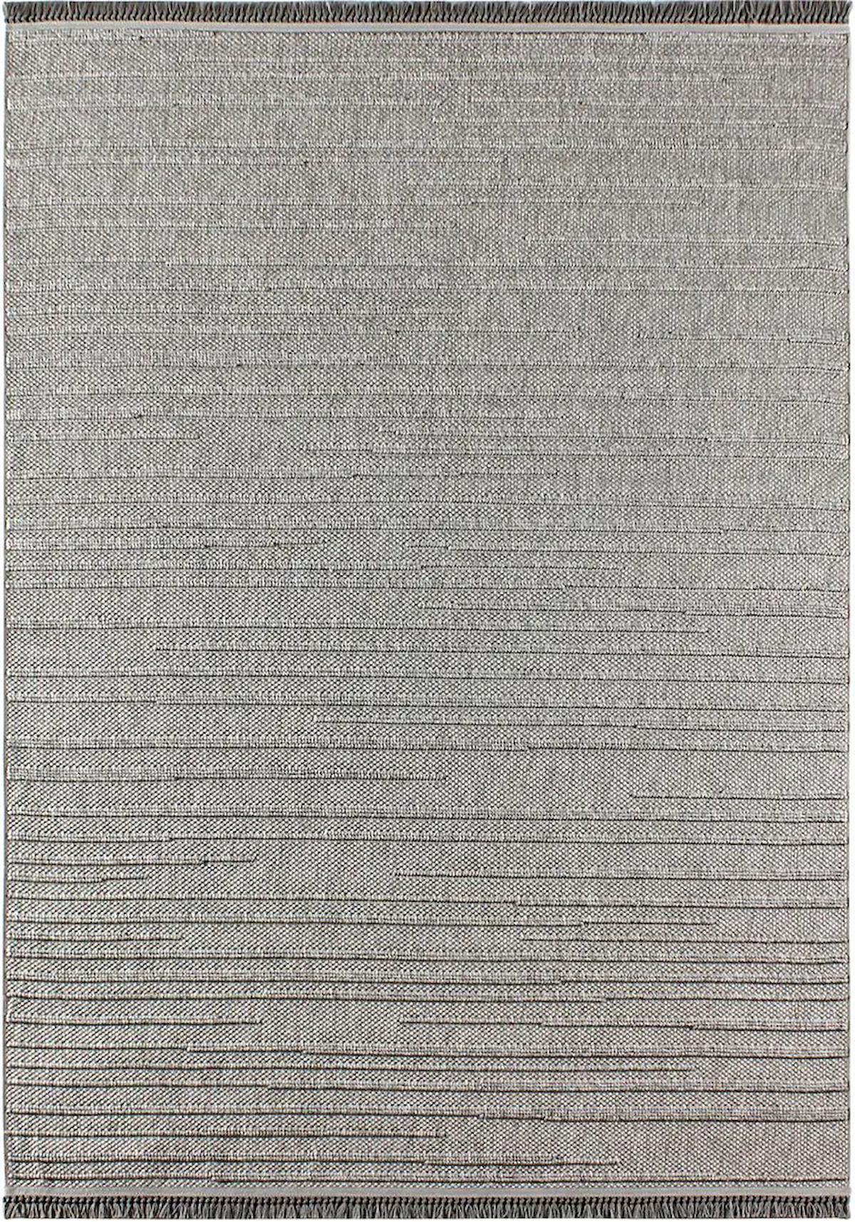 Kreasyon Halı A0136 Krem 9 mm Akrilik Yıkanabilir Kalın Pamuk Taban Dikdörtgen Makine Dokuma Salon Halısı 160x230 cm
