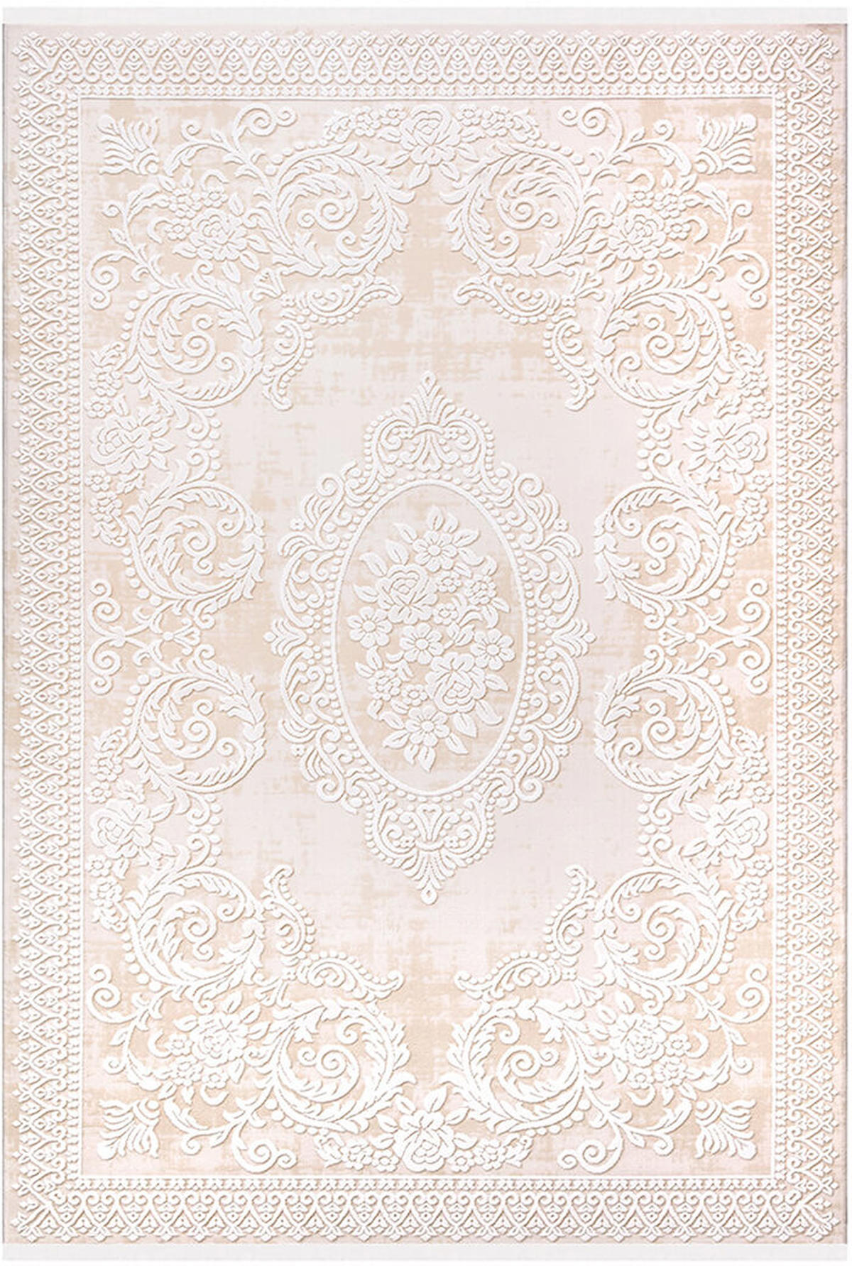 İpek Home Sardes 6461A Bej-Kahverengi 10 mm Akrilik Yıkanabilir Orta Kaymaz Pamuk Taban Dikdörtgen Makine Dokuma Antre-Çocuk Odası-Salon-Yatak Odası Halısı 80x150 cm
