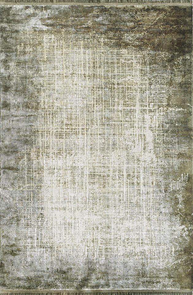 Pierre Cardin Magnifique MQ25F Yeşil 6 mm İpek Yumuşak Yıkanabilir İnce Kaymaz Dikdörtgen Makine Dokuma Salon Halısı 150x200 cm