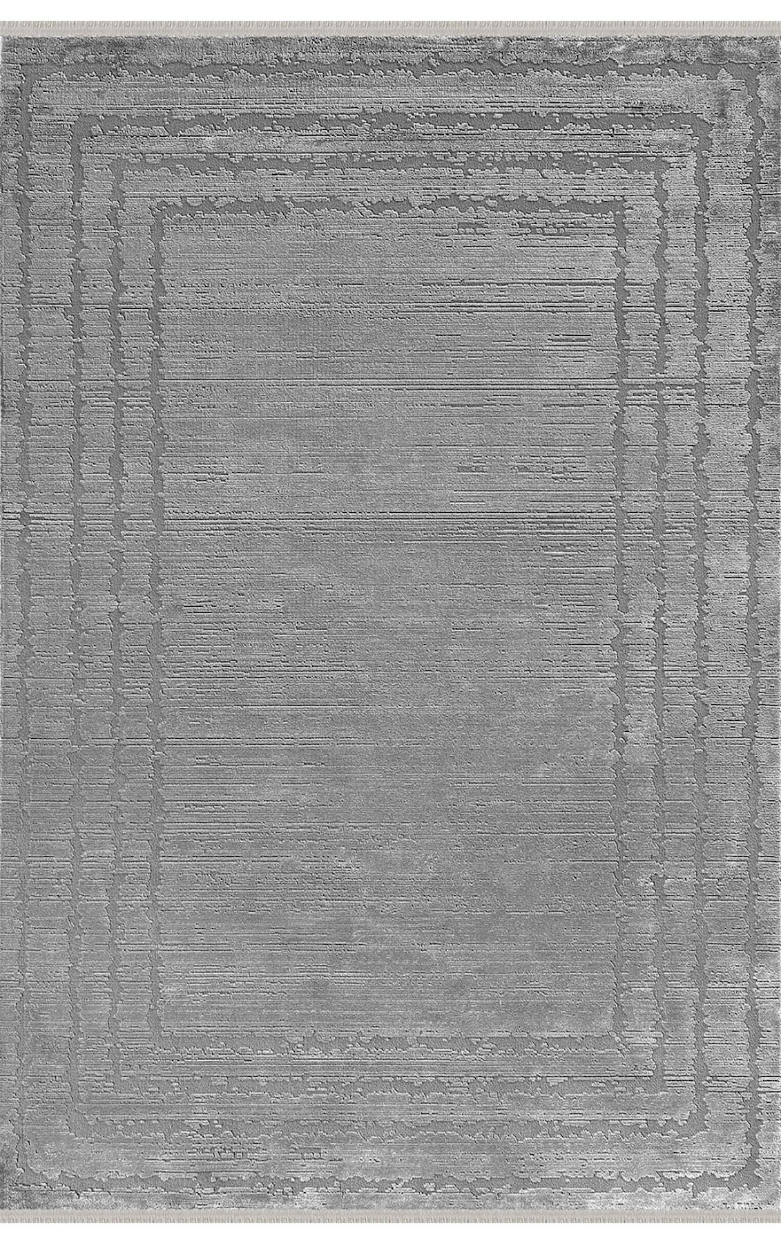 Padişah Bamboo Viva 34669 Gri 8 mm Bambu Leke Tutmaz Yıkanabilir İnce Dikdörtgen Makine Dokuma Salon Halısı 160x230 cm