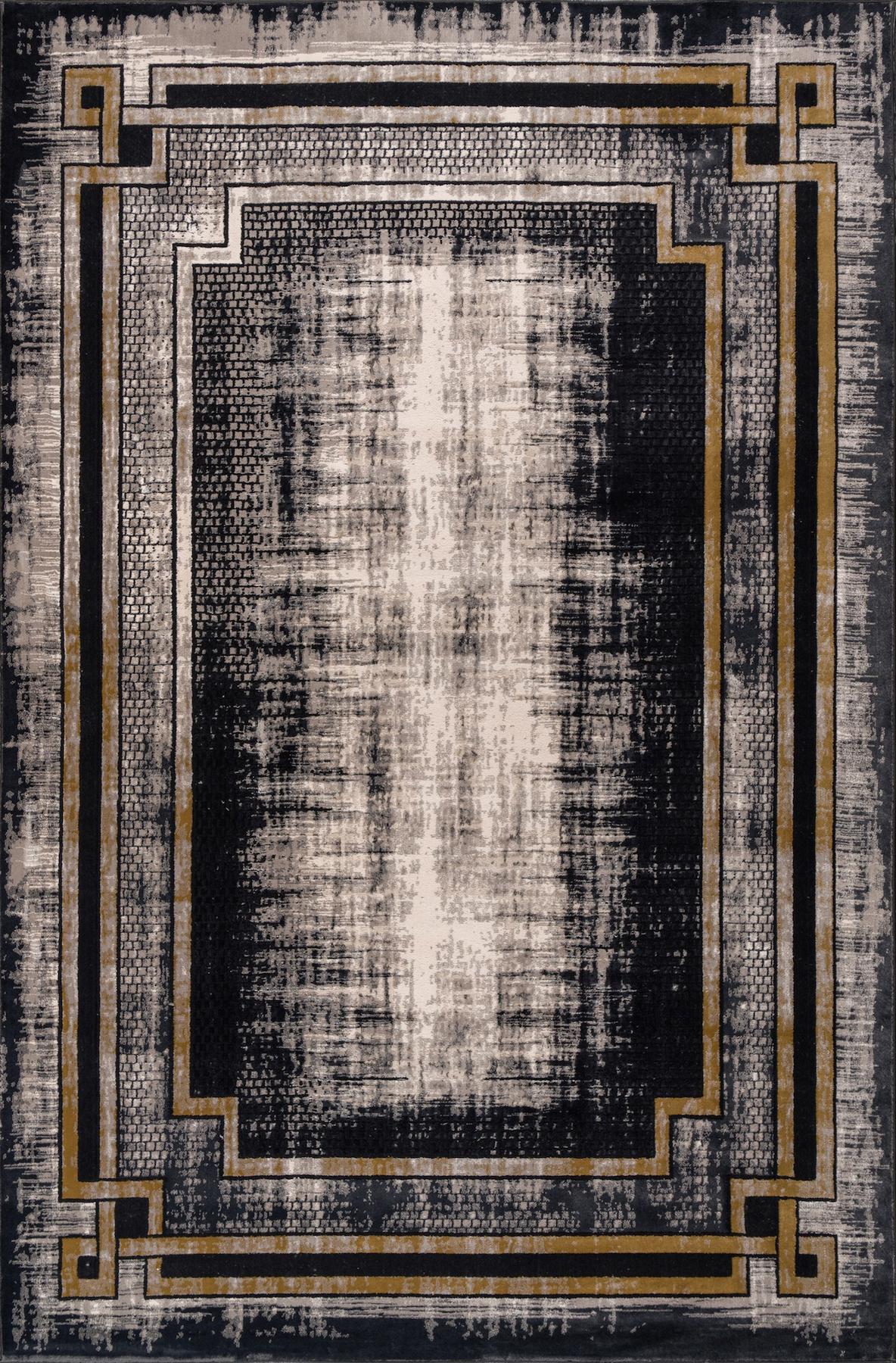 Home Dream Lykia LYK002 Antrasit 7 mm Polipropilen Yıkanabilir Orta Kaymaz Dikdörtgen Makine Dokuma Salon Halısı 133x190 cm