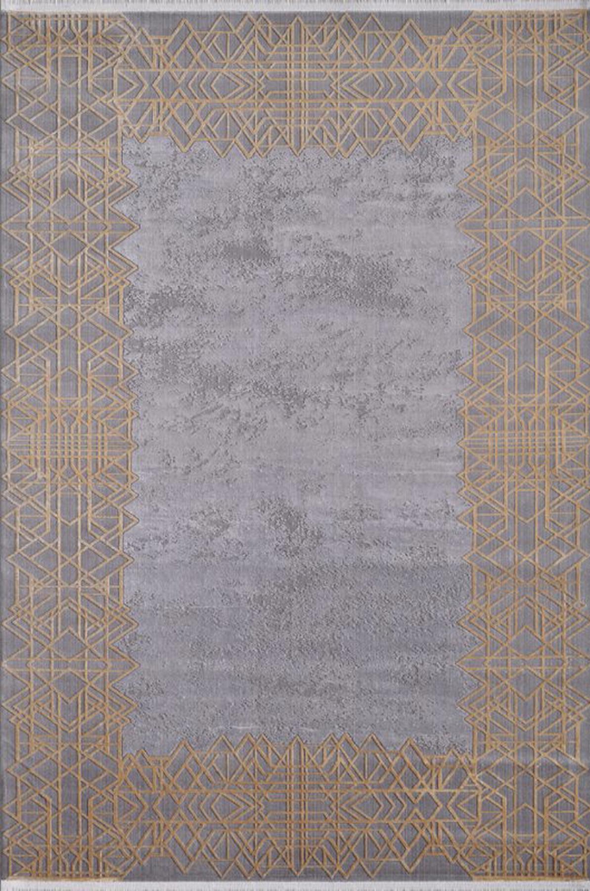 Artemis Halı Alegra 09111D Krem 0.8 mm Akrilik Yıkanabilir İnce Kaymaz Jüt Taban Dikdörtgen Makine Dokuma Salon Halısı 80x140 cm
