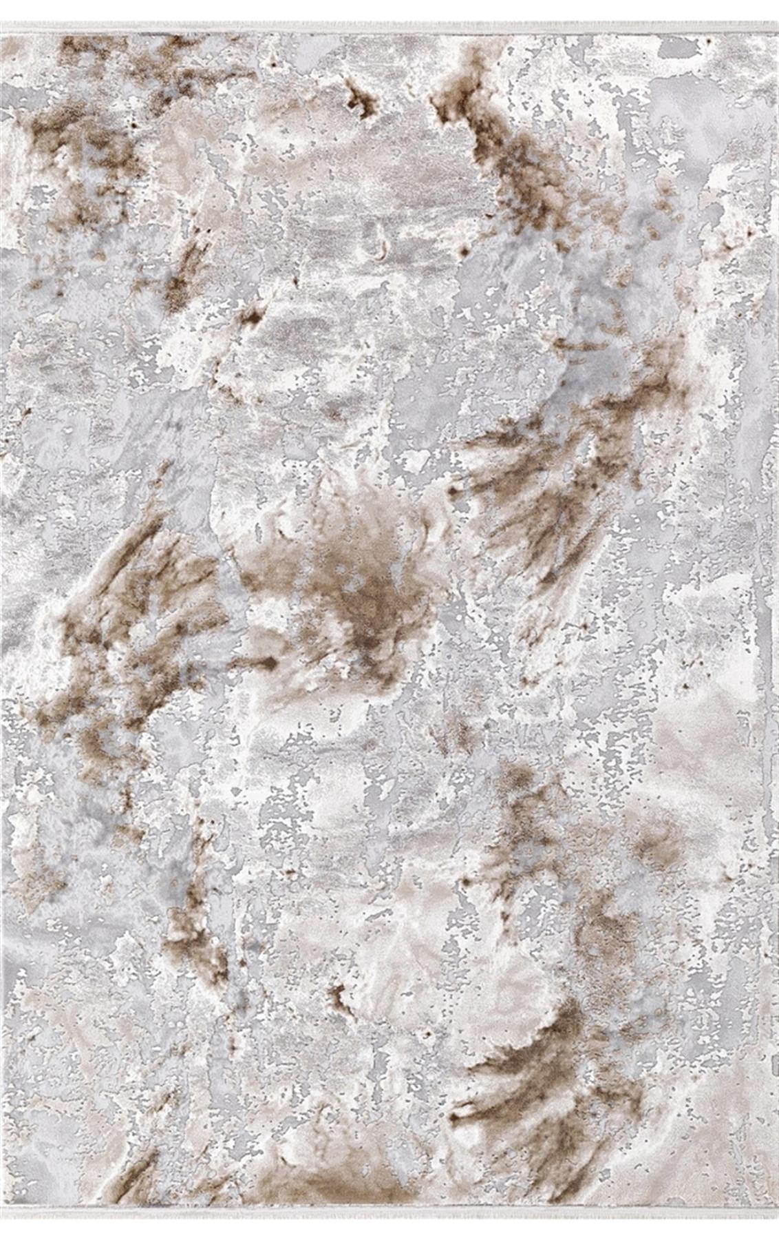 Dinarsu Electra 31973 Kahverengi 11 mm Akrilik Silinebilir Yıkanabilir Orta Kaymaz Dikdörtgen Makine Dokuma Oturma Odası Halısı 100x300 cm