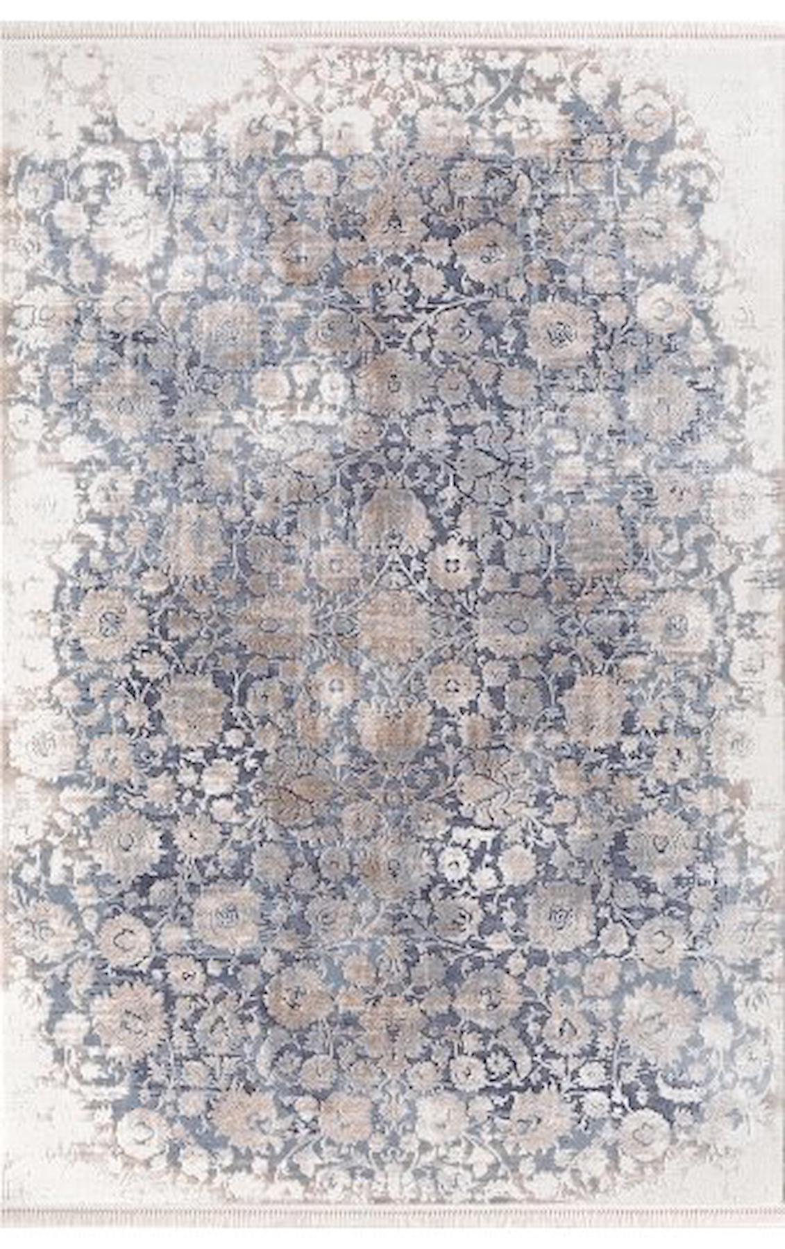 Padişah Santo 31880 Krem 10 mm Akrilik Yıkanabilir İnce Dikdörtgen Makine Dokuma Salon Halısı 60x100 cm