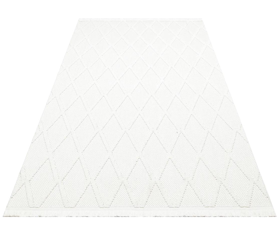 Eko Halı Cozy CZY04 Krem 10 mm Polyester Toz Tutmaz İnce Kaymaz Dikdörtgen Makine Dokuma Salon Halısı 160x230 cm