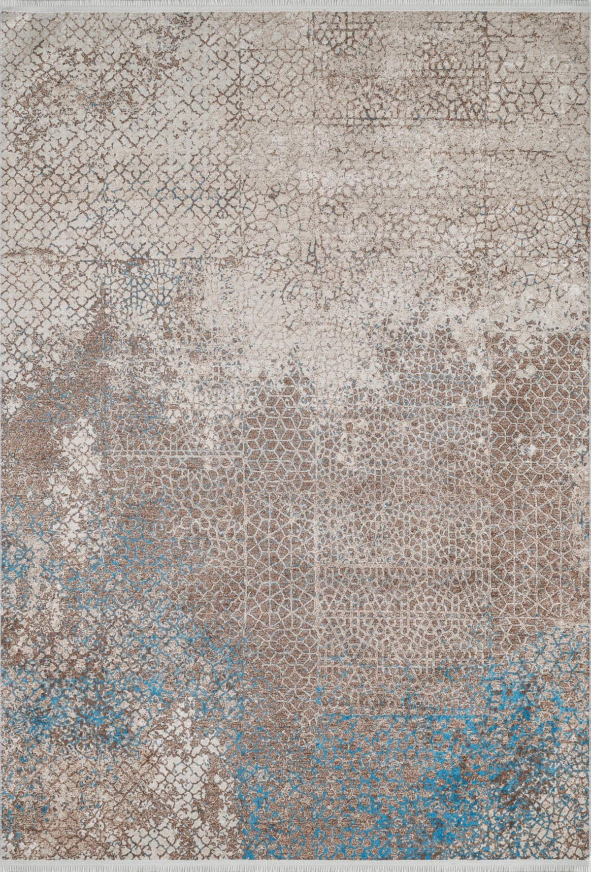 Halı Atölyesi HA374 Kahverengi 5.5 mm Pamuk Toz Tutmaz Yıkanabilir İnce Kaymaz Dikdörtgen Makine Dokuma Salon Halısı 80x120 cm