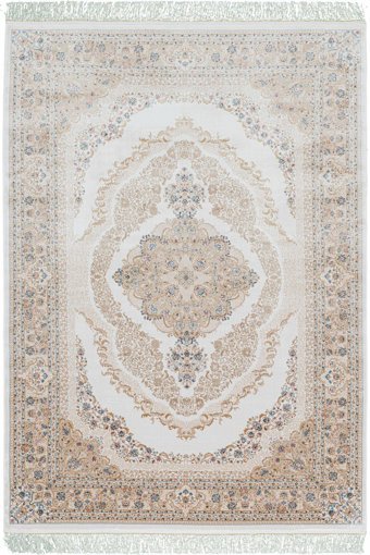 Tuğra Halı Topkapı TK01 Çok Renkli 9 mm Viskon Yıkanabilir İnce Dikdörtgen Makine Dokuma Salon Halısı 150x233 cm