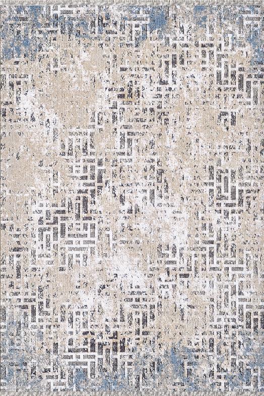 Atlas Halı Vage VQ00C Çok Renkli 8 mm Akrilik Yıkanabilir İnce Kaymaz Jüt Taban Dikdörtgen Makine Dokuma Salon Halısı 160x230 cm