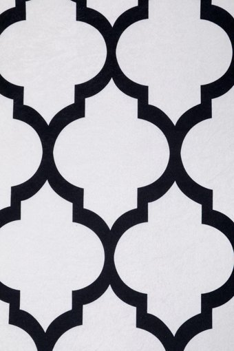 Dijidekor Maça Beyaz 7 mm Polyester Antibakteriyel Yıkanabilir Orta Kaymaz Taban Yuvarlak Makine Dokuma Oturma Odası Halısı 80x300 cm