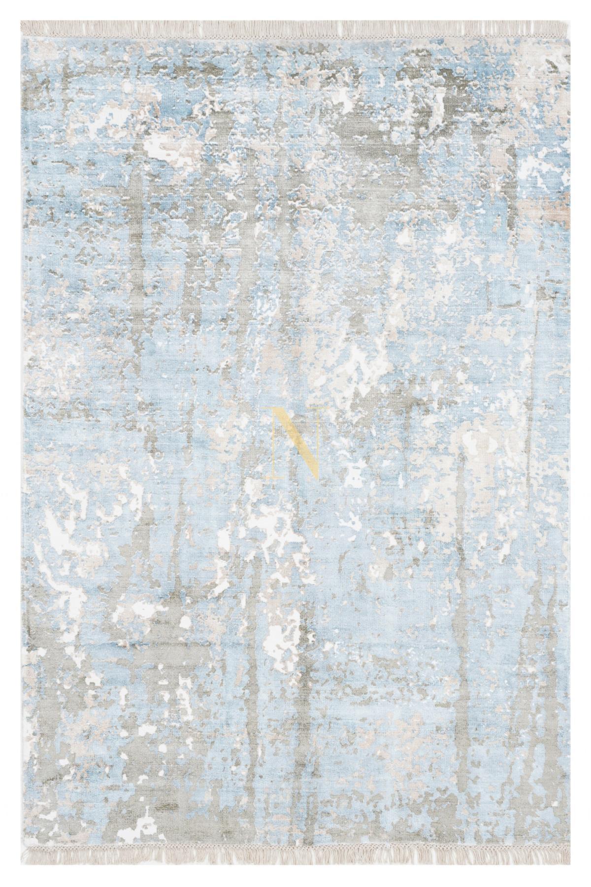 Naar Halı KC206 Krem 10 mm Bambu Silinebilir Yıkanabilir Orta Dikdörtgen El Dokuması Salon Halısı 80x150 cm