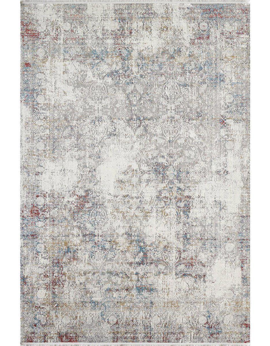 Gümüşsuyu İpekzade100 11385 Krem 8 mm Akrilik-Viskon Toz Tutmaz Yıkanabilir İnce Kaymaz Dikdörtgen Makine Dokuma Salon Halısı 80x180 cm