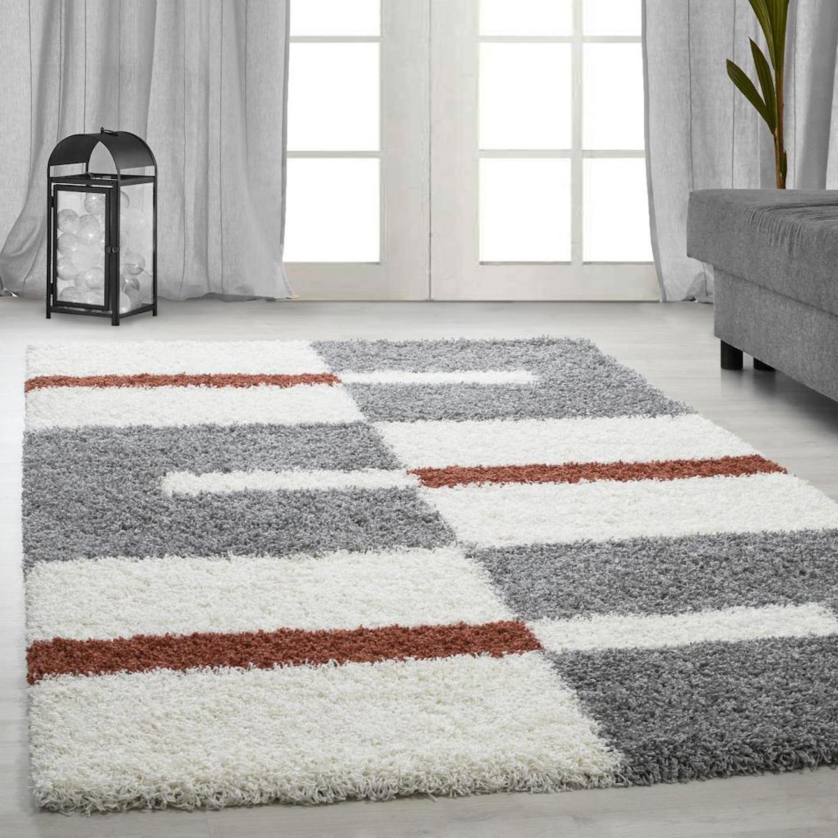 Red Halı Turuncu 30 mm Polipropilen Antibakteriyel Yıkanabilir Kalın Kaymaz Jüt Taban Dikdörtgen Makine Dokuma Salon Halısı 140x300 cm