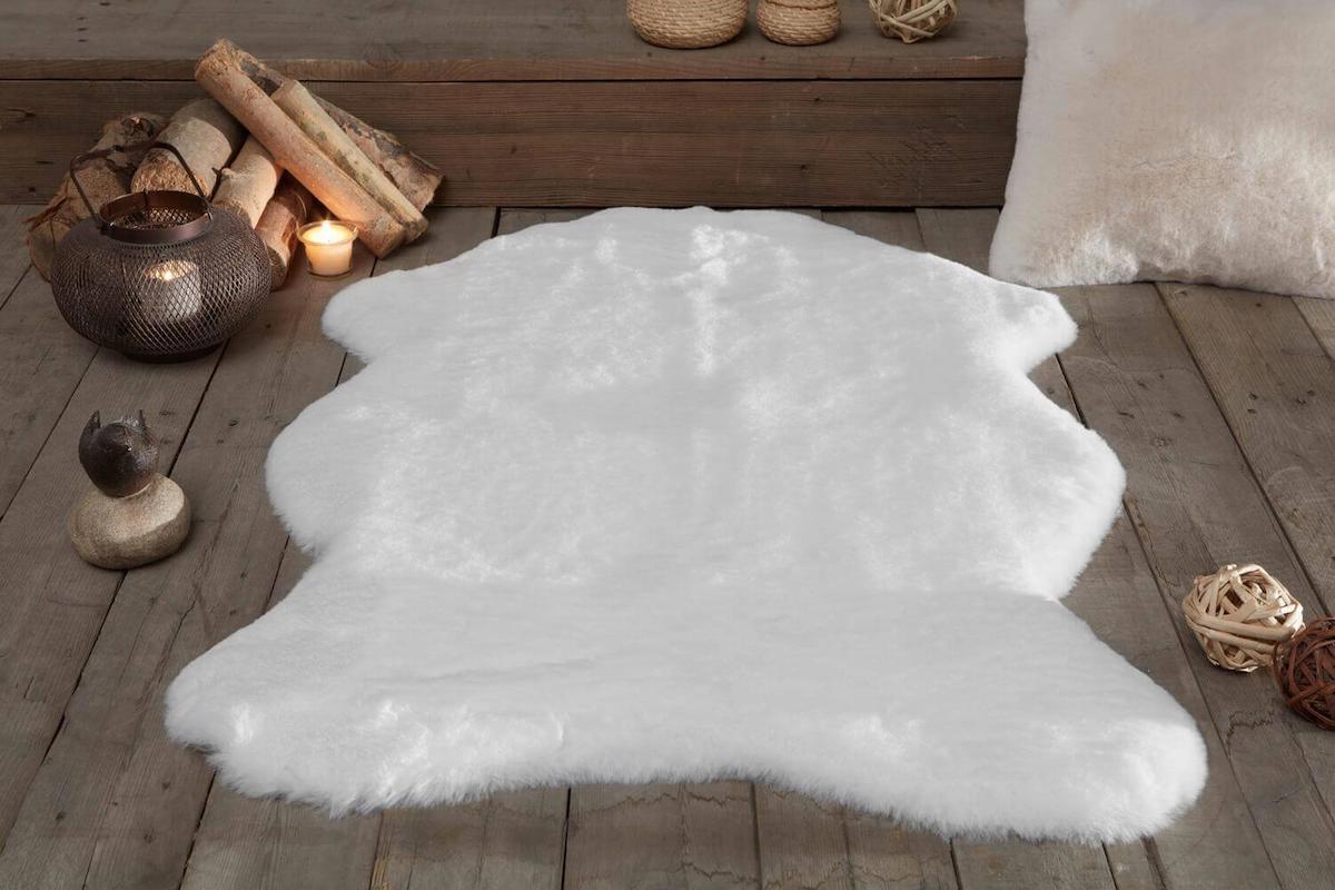Jassrug Beyaz 35 mm Polyester Yıkanabilir Kalın Kaymaz Taban Makine Dokuma Halı 160x230 cm
