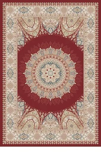 Kreasyon Halı IS001 Bordo 6 mm Pamuk Yıkanabilir Kaymaz Taban Dikdörtgen Makine Dokuma Salon Halısı 100x300 cm