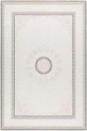 Sanat Halı Hera 3587 Krem 7 mm Pamuk Antibakteriyel Yıkanabilir Kalın Kaymaz Lateks Taban Dikdörtgen Makine Dokuma Salon Halısı 200x300 cm