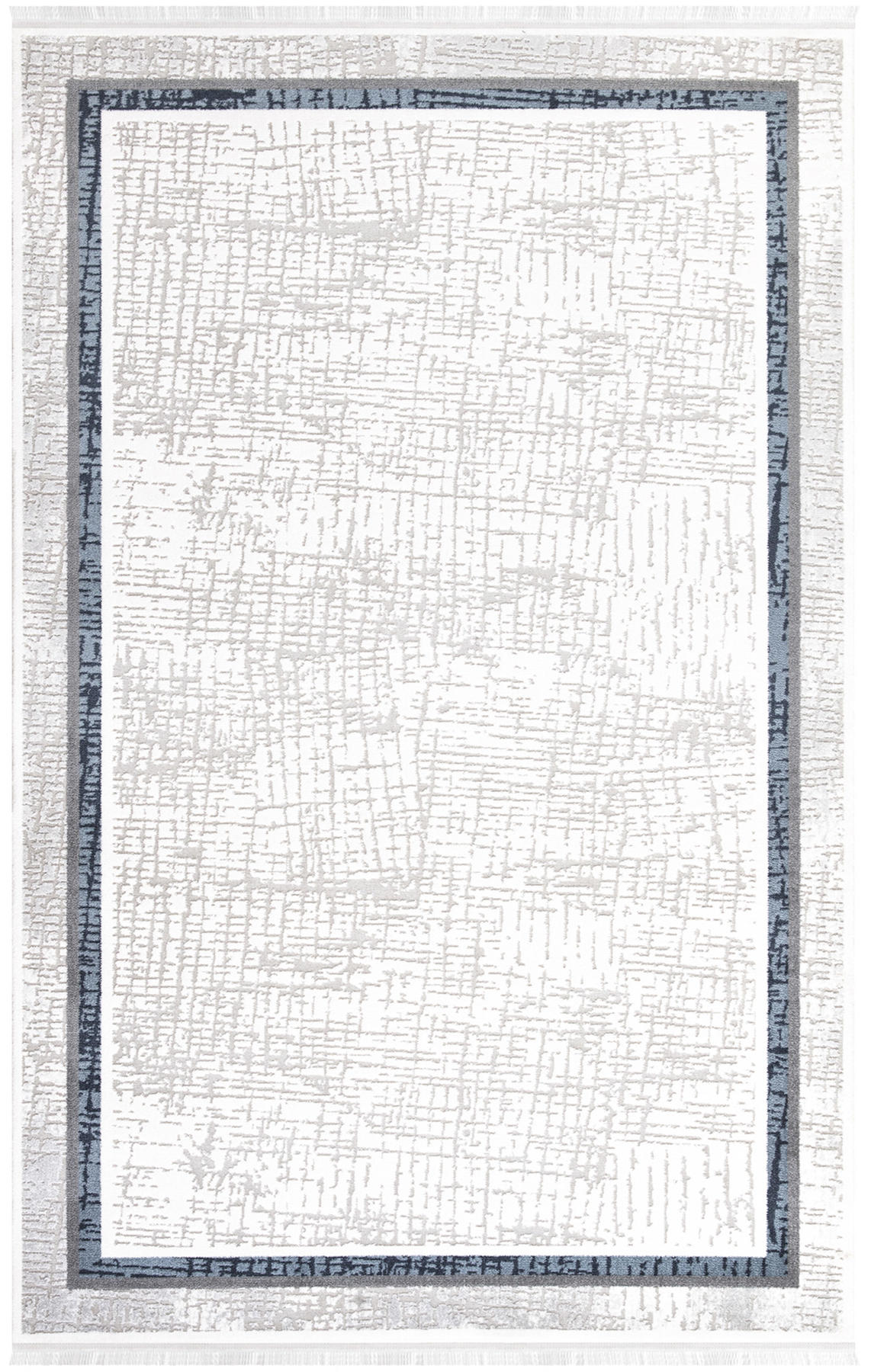 İpek Home Filiya 11255 Bej - Mavi 8 mm Akrilik Yıkanabilir Orta Kaymaz Pamuk Taban Dikdörtgen Makine Dokuma Antre-Çocuk Odası-Salon-Yatak Odası Halısı 80x500 cm