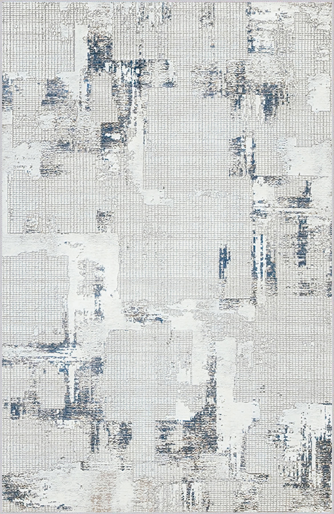 Rovigo Home RVG0747 Gri 8 mm Polyester Antibakteriyel-Leke Tutmaz-Toz Tutmaz Yıkanabilir İnce Kaymaz Dot Taban Dikdörtgen Makine Dokuma Salon Halısı 100x300 cm