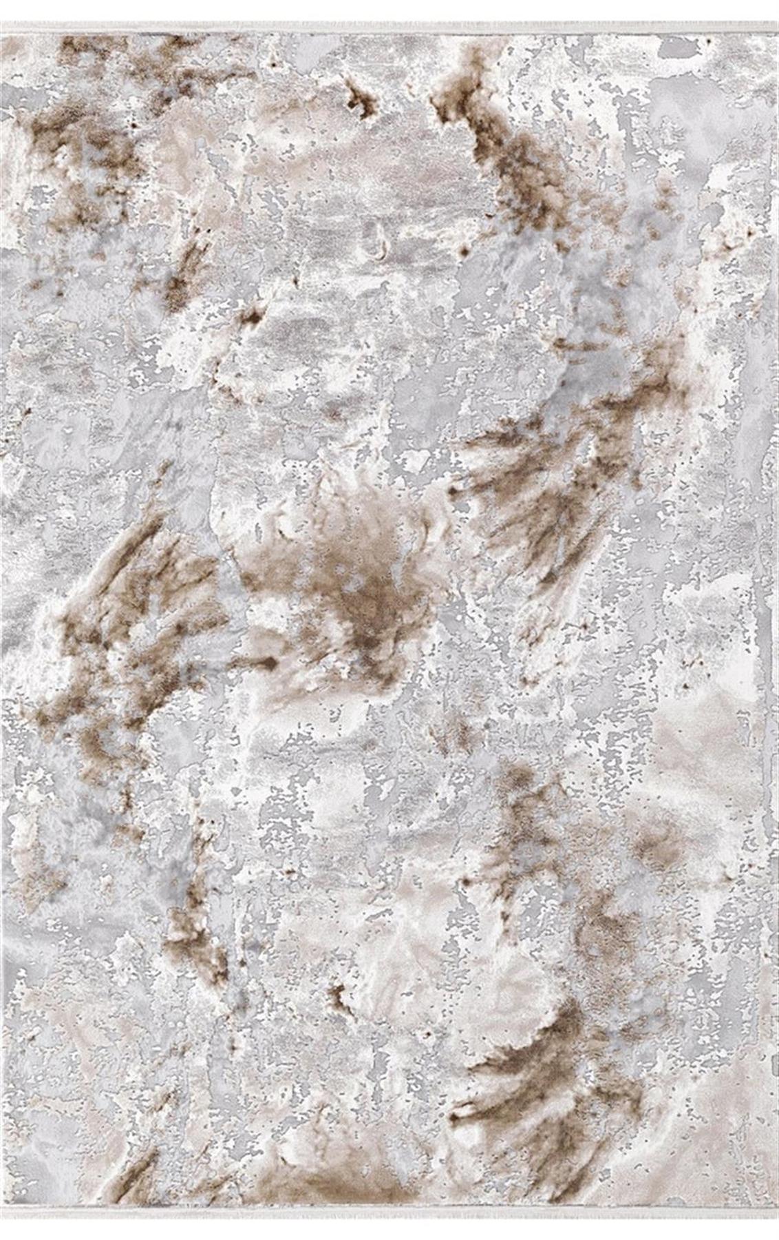 Dinarsu Electra 31973 Kahverengi 11 mm Akrilik Silinebilir Yıkanabilir Orta Kaymaz Dikdörtgen Makine Dokuma Salon Halısı 100x200 cm