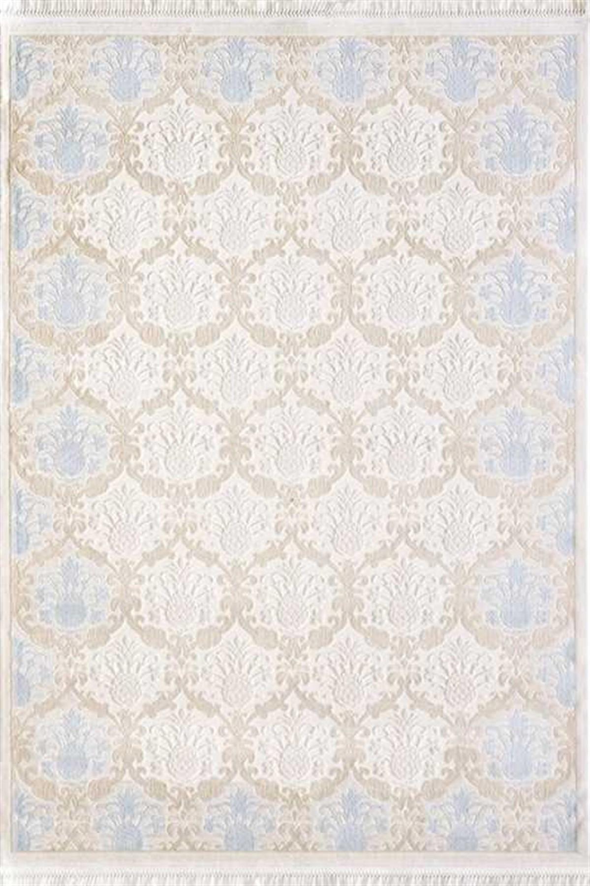 Royal Halı Topkapı G558B Bej-Vizon 11 mm Akrilik Antibakteriyel Yıkanabilir Kalın Kaymaz Lateks Taban Dikdörtgen Makine Dokuma Salon Halısı 80x150 cm