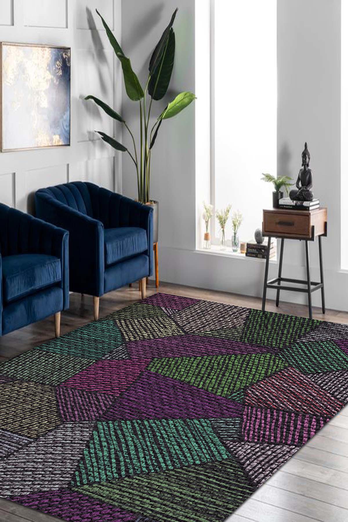 İlyaki Home Aisha Krem 0.5 mm Pamuk Yıkanabilir İnce Kaymaz Jüt Taban Dikdörtgen Makine Dokuma Salon Halısı 180x280 cm