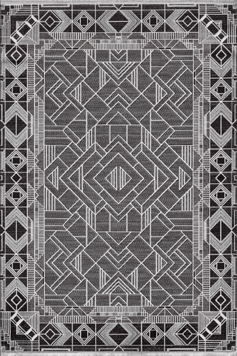 Royal Halı Elite QE01B Çok Renkli 7 mm Viskon Toz Tutmaz Yıkanabilir Kalın Kaymaz Lateks Taban Dikdörtgen Makine Dokuma Salon Halısı 160x230 cm
