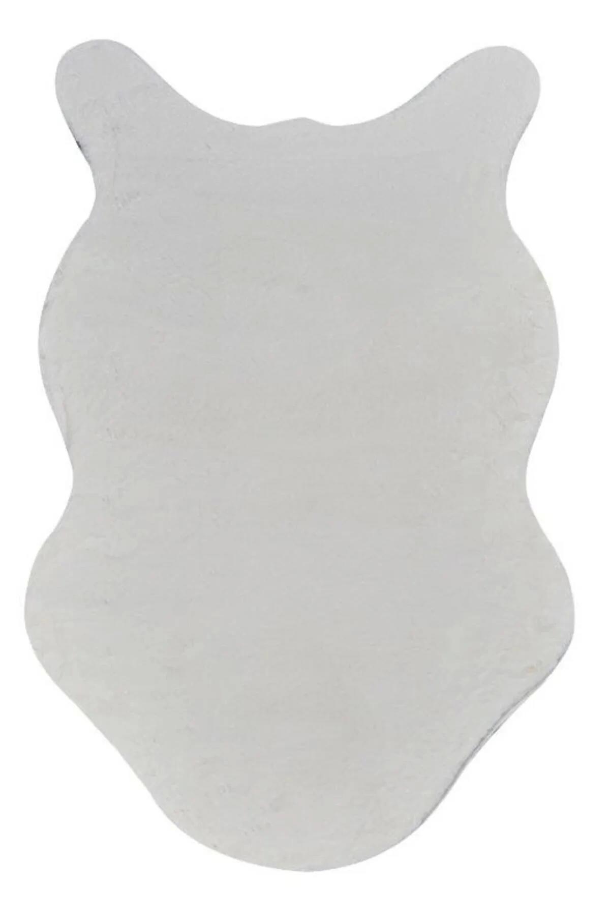 Gümüşsuyu Soft 15314 Beyaz Polyester Yıkanabilir Geometrik Makine Dokuma Yatak Odası Halısı 100x200 cm