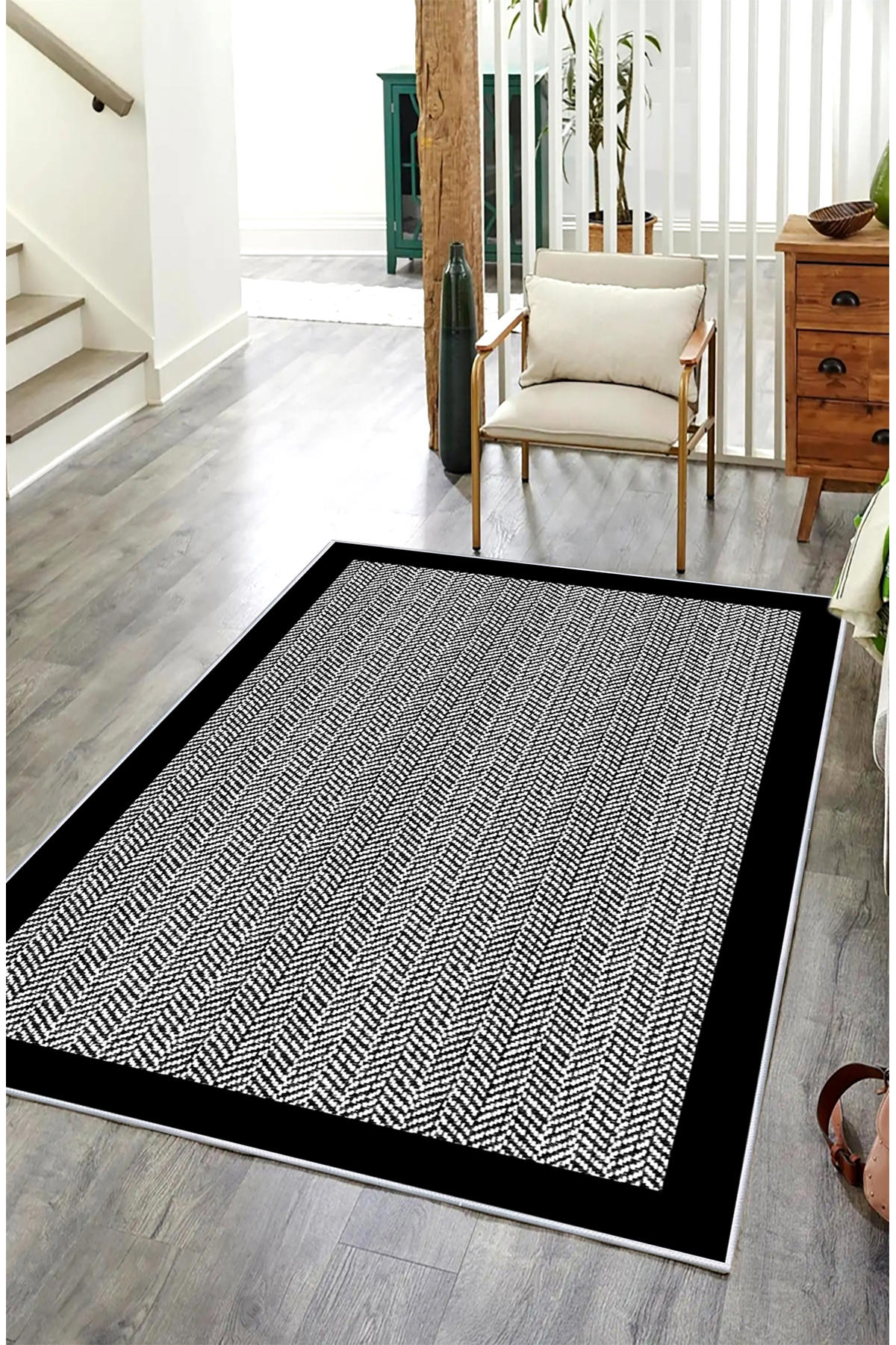 Artizon ART233 Çok Renkli 0.8 mm Polyester Toz Tutmaz Yıkanabilir İnce Kaymaz Dot Taban Dikdörtgen Makine Dokuma Salon Halısı 100x400 cm