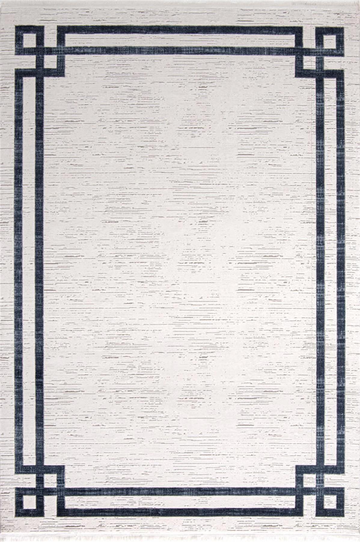 Enti Halı Miras 6810 Mavi 11 mm Akrilik Silinebilir Yıkanabilir Orta Dikdörtgen Makine Dokuma Salon Halısı 100x150 cm