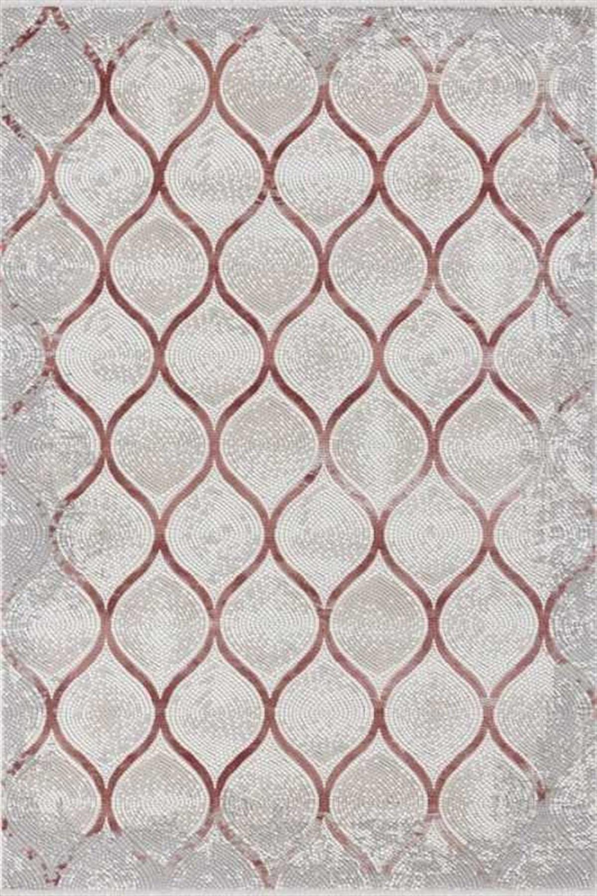 Merinos Therapy 19111 Bordo 12 mm Akrilik Yıkanabilir Kalın Kaymaz Dikdörtgen Makine Dokuma Salon Halısı 80x300 cm