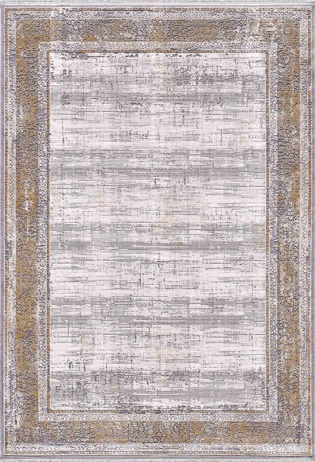 Artemis Halı Couture 0868A Krem Akrilik Yıkanabilir İnce Kaymaz Jüt Taban Dikdörtgen Makine Dokuma Salon Halısı 60x100 cm