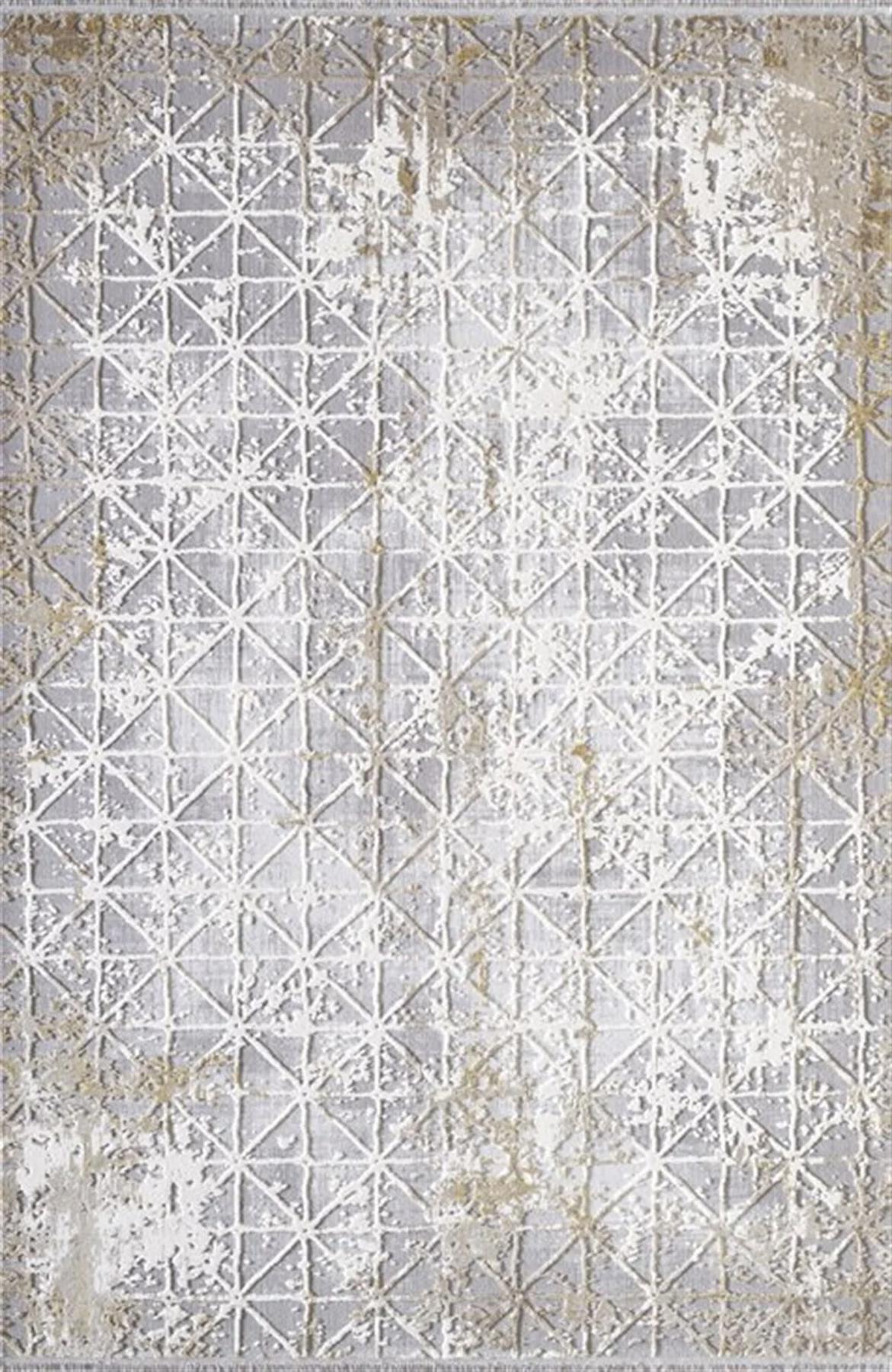 Artemis Halı Artex 5852B Gri Akrilik Yıkanabilir İnce Kaymaz Jüt Taban Dikdörtgen Makine Dokuma Salon Halısı 160x230 cm