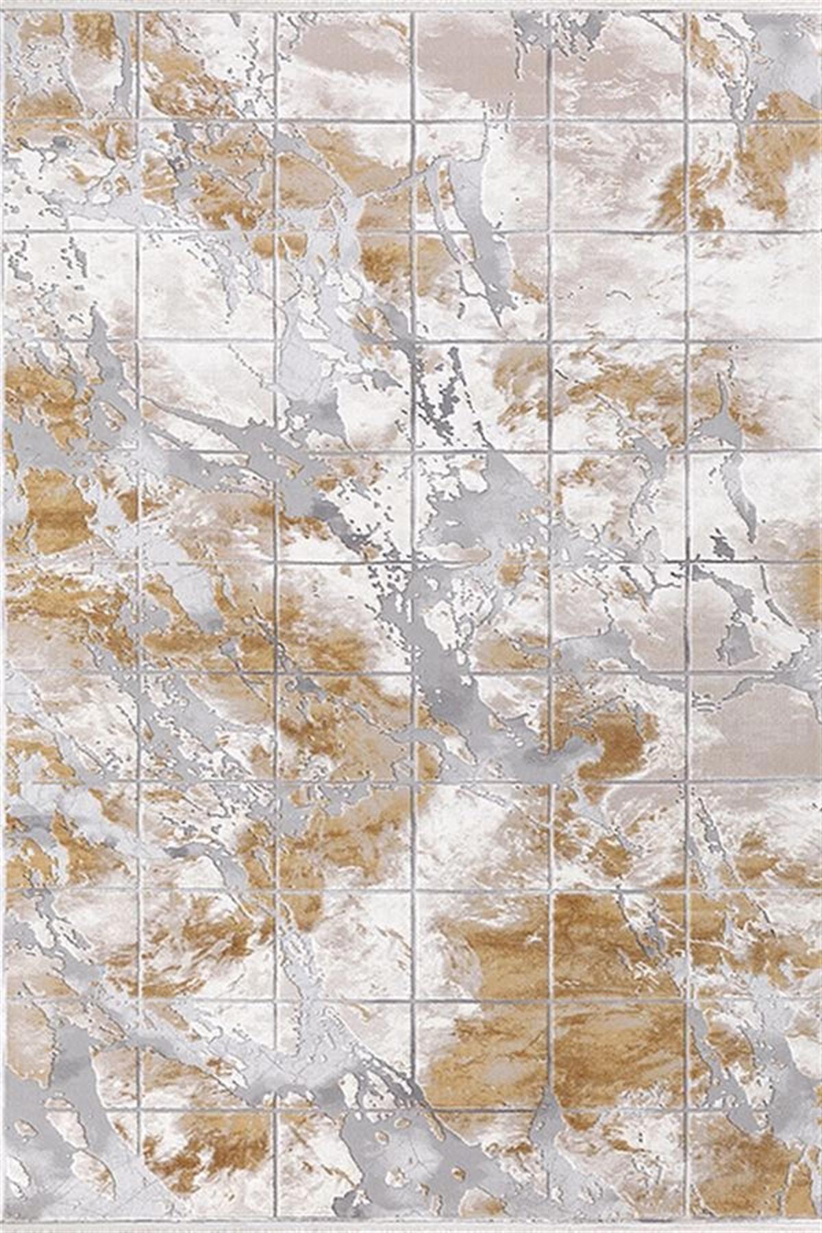 Efsane Halı Astra 31979 Turuncu 13 mm Akrilik Silinebilir Yıkanabilir Kalın Kaymaz Dikdörtgen Makine Dokuma Salon Halısı 140x200 cm