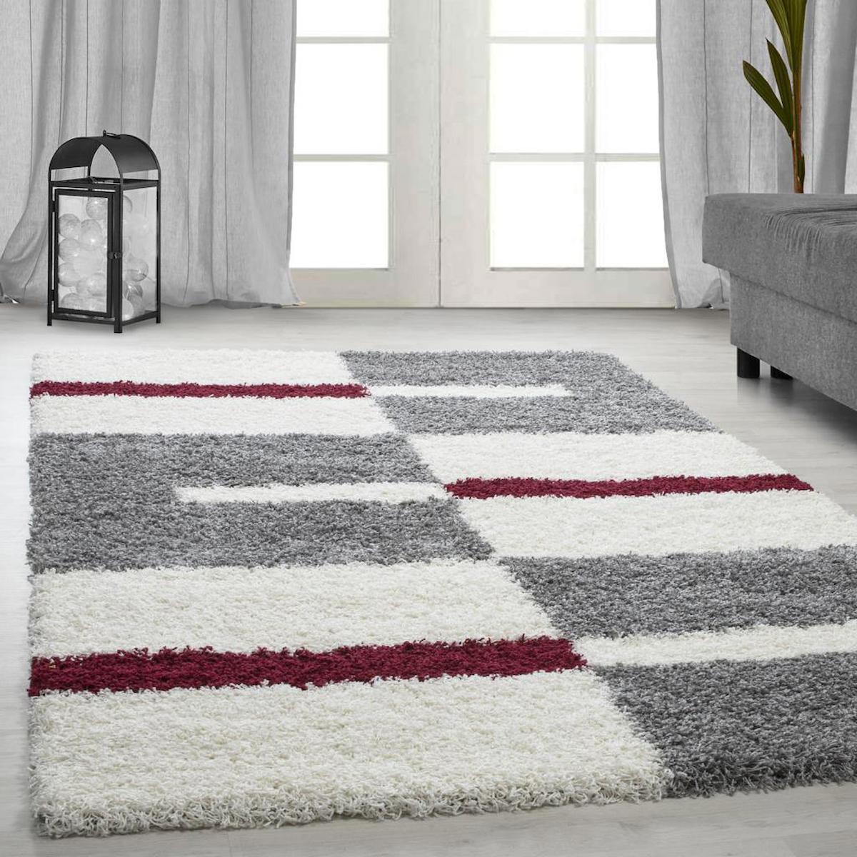 Red Halı Kırmızı 30 mm Polipropilen Antibakteriyel Yıkanabilir Kalın Kaymaz Jüt Taban Dikdörtgen Makine Dokuma Salon Halısı 100x200 cm