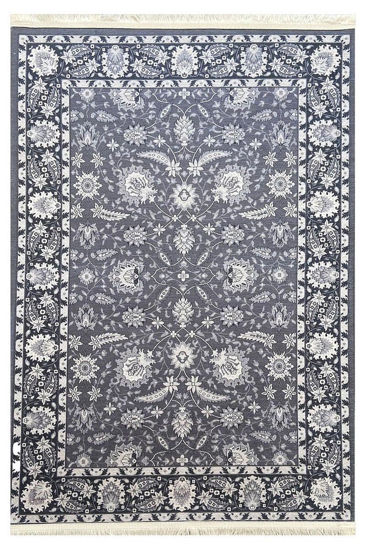 Prizma Home V6503 Çok Renkli Pamuk Toz Tutmaz Yıkanabilir Orta Dikdörtgen Makine Dokuma Oturma Odası-Salon Halısı 100x200 cm