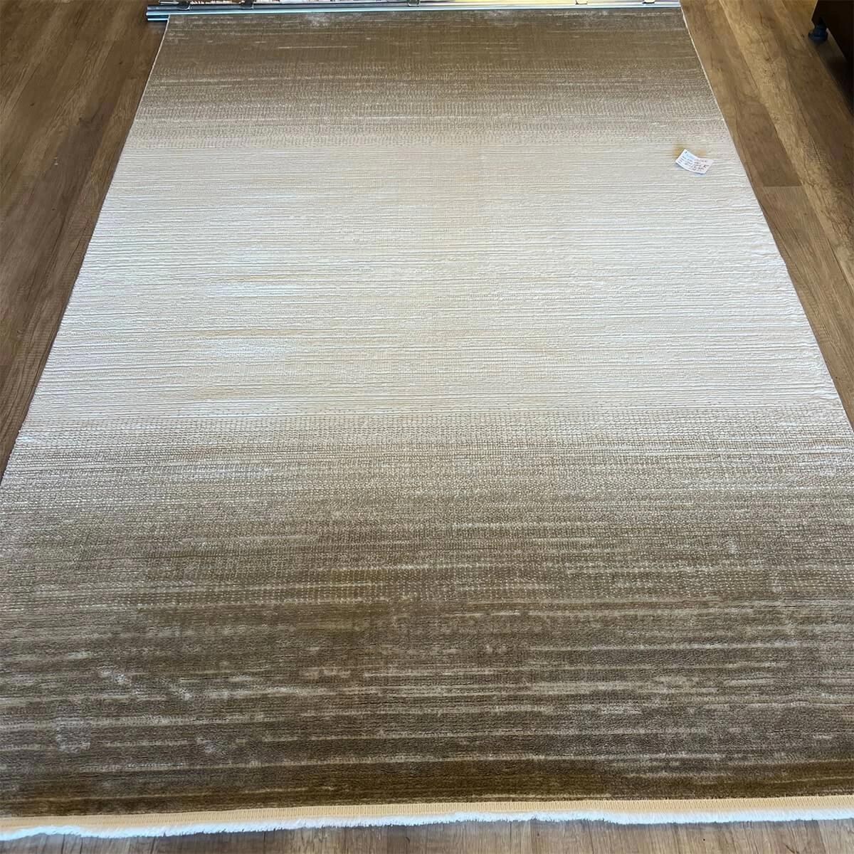 Eko Halı Lagos LGS16 Bej-Krem 6-12 mm Polyester Silinebilir Yıkanabilir Orta Kaymaz Dikdörtgen Makine Dokuma Salon Halısı 100x160 cm