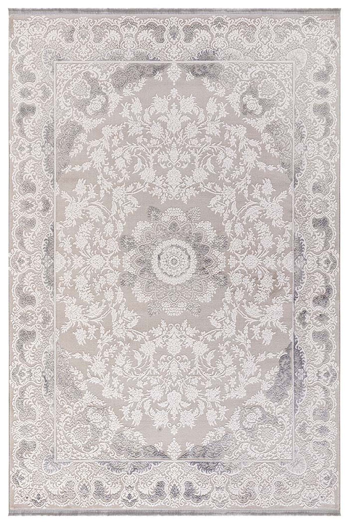 İpek Mekik Halı Arca 1100A Gri 8 mm Akrilik Toz Tutmaz Yıkanabilir Orta Kaymaz Pamuk Taban Geometrik Dikdörtgen Makine Dokuma Antre-Çocuk Odası-Salon-Yatak Odası Halısı 100x300 cm