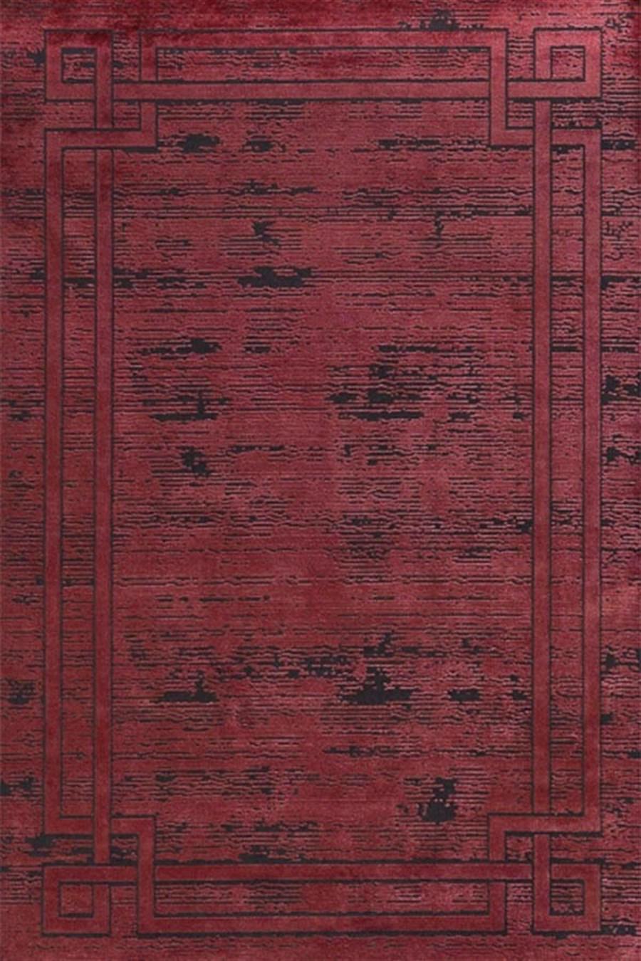 Merinos Bamboo Lavi 34666 Bordo 7 mm Akrilik Toz Tutmaz Yıkanabilir Kalın Kaymaz Dikdörtgen Makine Dokuma Salon Halısı 80x300 cm