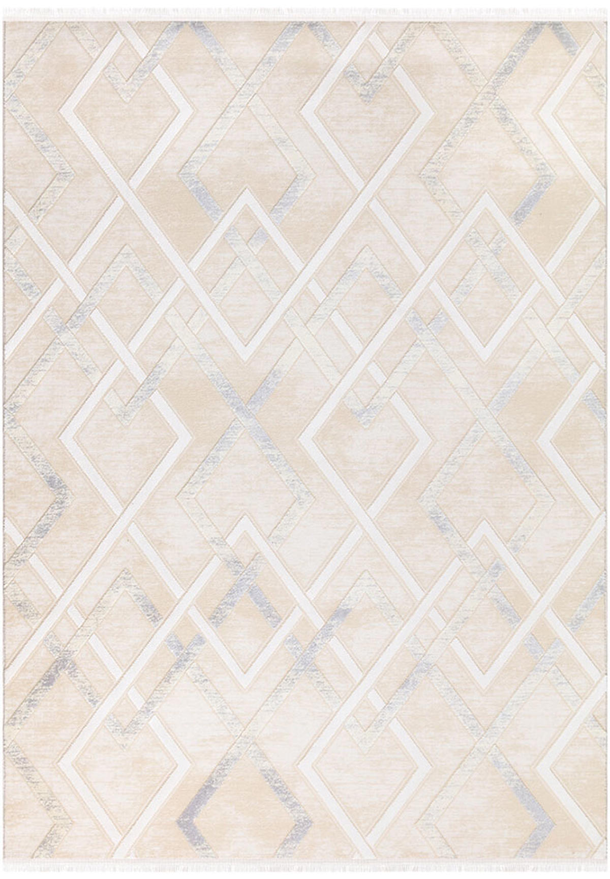 İpek Home Gaspara 14952 Bej 10 mm Akrilik Yıkanabilir Orta Kaymaz Jüt Taban Dikdörtgen Makine Dokuma Antre-Çocuk Odası-Salon-Yatak Odası Halısı 200x300 cm