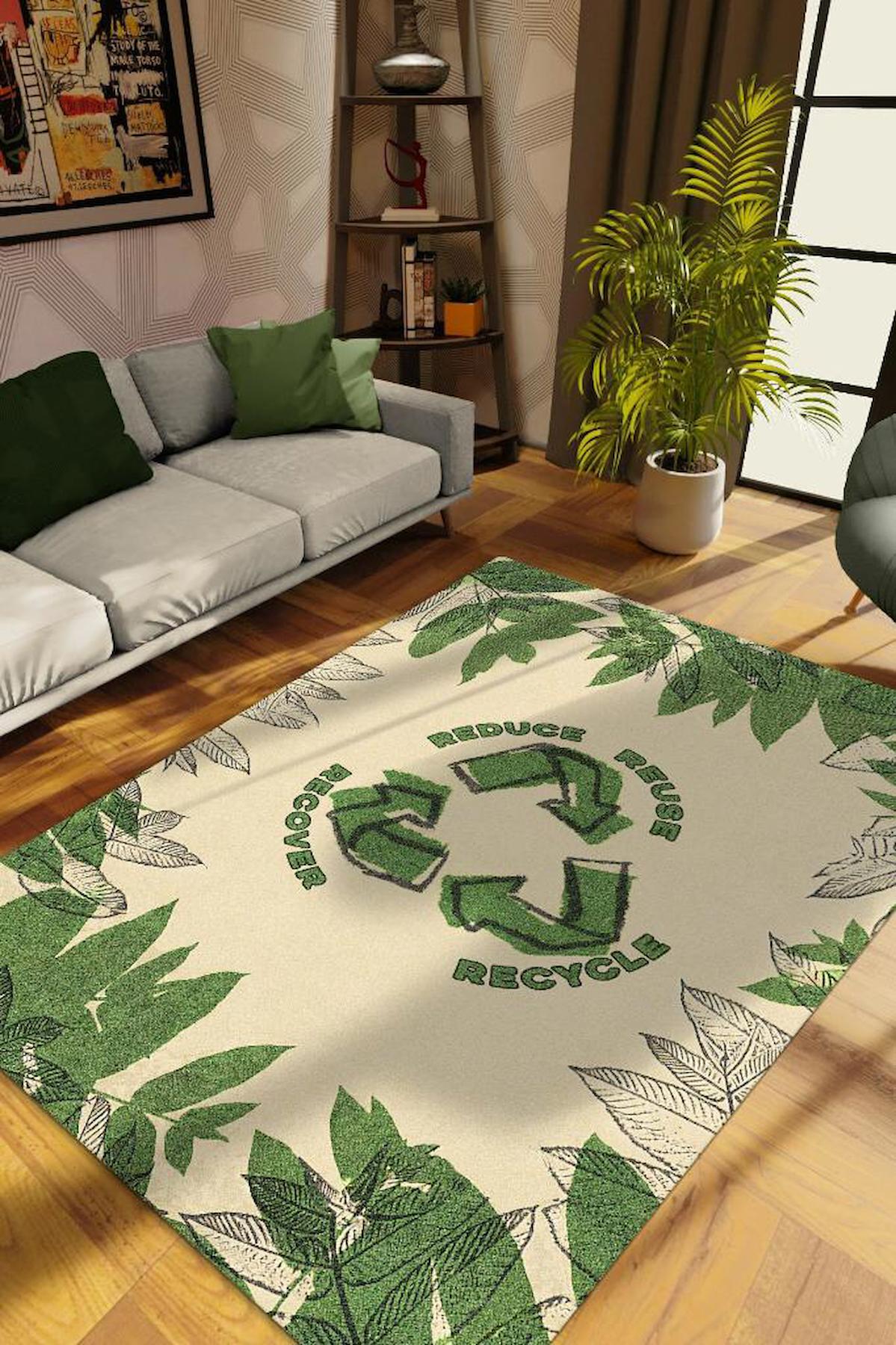 Homshtag Çok Renkli 4 mm Pamuk Antistatik Yıkanabilir İnce Kaymaz Dikdörtgen Makine Dokuma Salon Halısı 60x100 cm