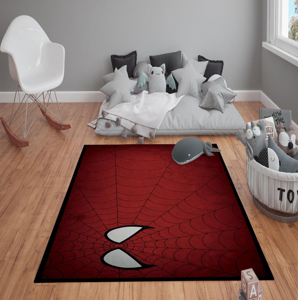 Doruklar Home Collection Kırmızı 0.7 mm Polyester Antibakteriyel Yıkanabilir Kalın Kaymaz Taban Dikdörtgen Makine Dokuma Çocuk Odası Halısı 100x200 cm