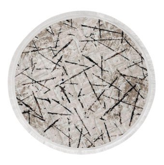 Dijidekor Krem 20 mm Peluş Yıkanabilir Kaymaz Taban Yuvarlak Makine Dokuma Salon Halısı 80x500 cm