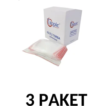 Tropic Büyük Kilitli 23x31 Buz Dolabı Poşeti 250 Adet