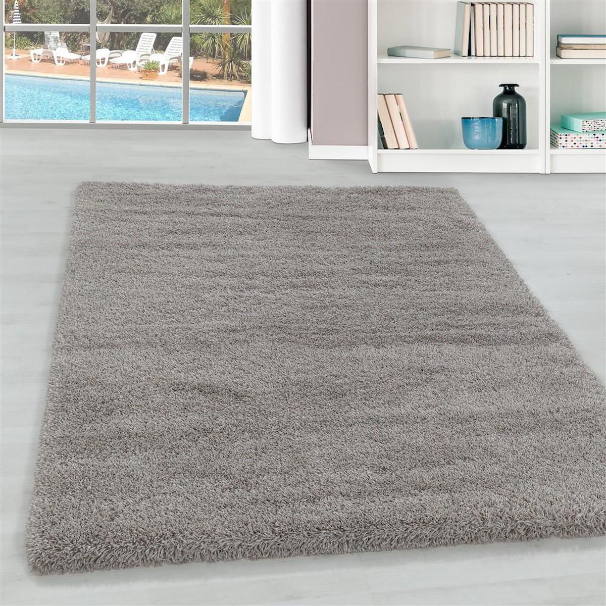 Red Halı Bej 30 mm Polipropilen Antibakteriyel Yıkanabilir Kalın Kaymaz Lateks Taban Dikdörtgen Makine Dokuma Salon Halısı 100x200 cm