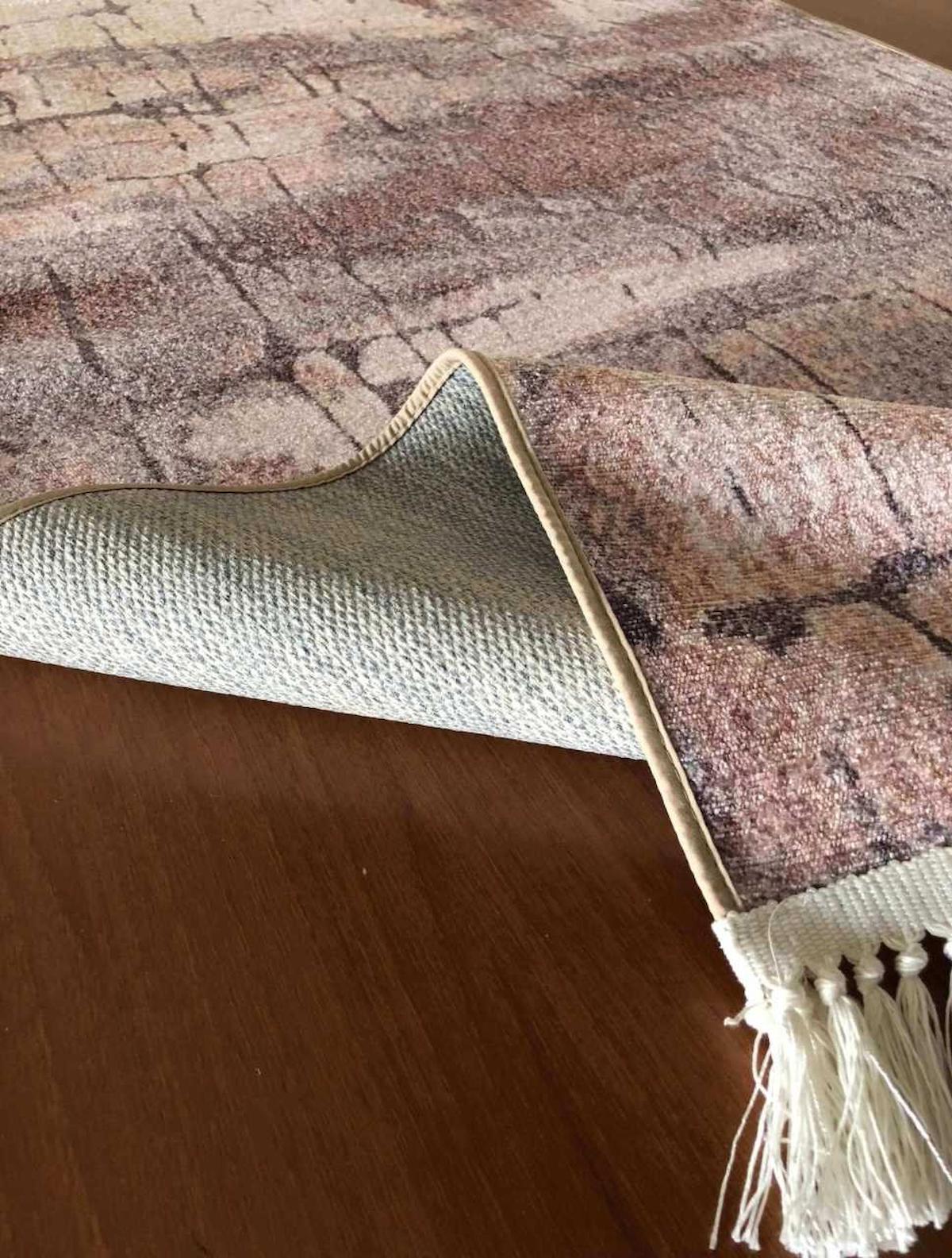 Prizma Home V6011 Çok Renkli Pamuk Toz Tutmaz Yıkanabilir Orta Dikdörtgen Makine Dokuma Oturma Odası-Salon Halısı 100x200 cm